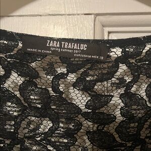 Vintage Zara Black Floral Lace Intimate overlay maxi dress